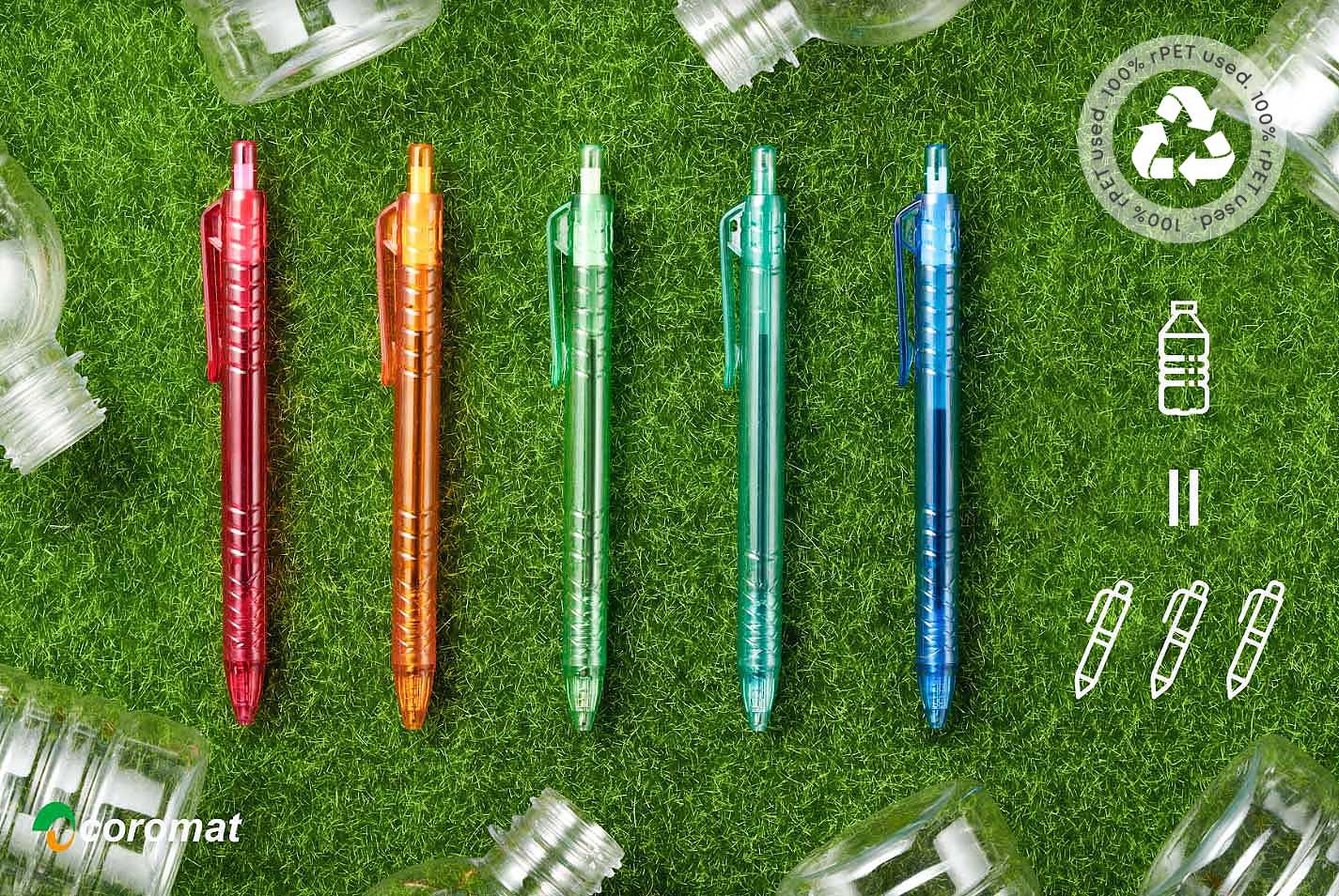 coromat rpet recycled pen 湧太製筆,寶特瓶環保再生筆